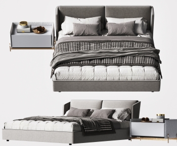 Modern Double Bed-ID:860745914