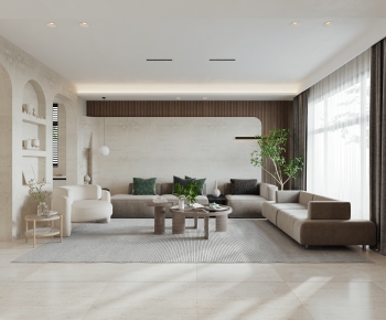 Wabi-sabi Style A Living Room-ID:413646945