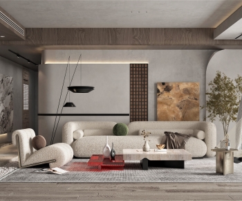 Wabi-sabi Style A Living Room-ID:720423947