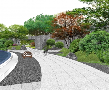 New Chinese Style Park Landscape-ID:938575032