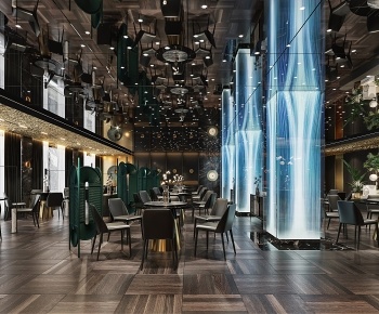 现代餐饮空间3D模型