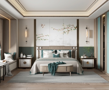 New Chinese Style Bedroom-ID:194746971