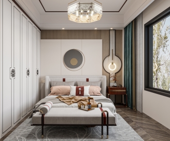 New Chinese Style Bedroom-ID:704358109