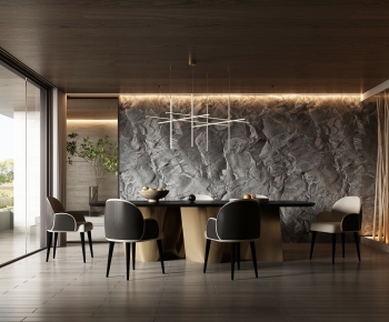 Modern Wabi-sabi Style Dining Room-ID:176256909