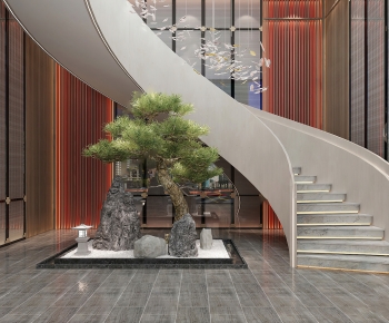 New Chinese Style Stairwell-ID:452989106