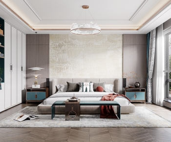 New Chinese Style Bedroom-ID:299721964