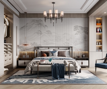 New Chinese Style Bedroom-ID:610033047