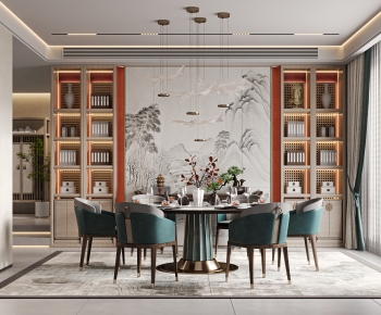 New Chinese Style Dining Room-ID:684461129