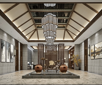 New Chinese Style Lobby Hall-ID:770580051