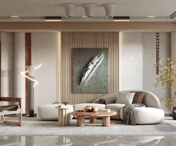 Wabi-sabi Style A Living Room-ID:750219119