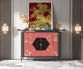 New Chinese Style Side Cabinet/Entrance Cabinet-ID:119750983