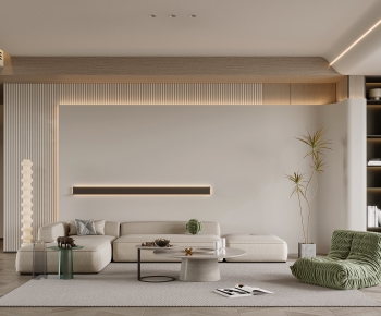 Modern Wabi-sabi Style A Living Room-ID:202811966