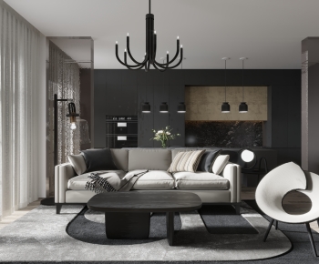 Modern A Living Room-ID:855679573