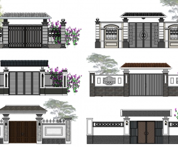 New Chinese Style Facade Element-ID:864892016