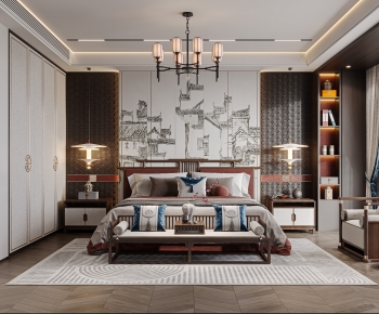 New Chinese Style Bedroom-ID:335366964