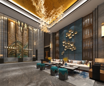 New Chinese Style Lobby Hall-ID:486408959