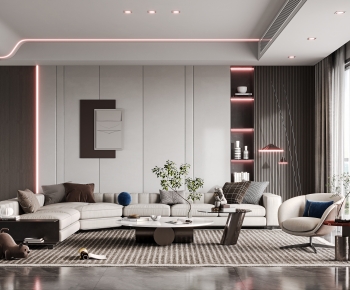 Modern A Living Room-ID:767622959