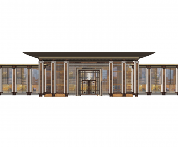 New Chinese Style Building Appearance-ID:132435086