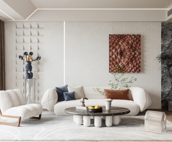 Wabi-sabi Style A Living Room-ID:978070026