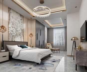 New Chinese Style Bedroom-ID:240576039