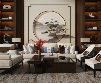 New Chinese Style Sofa Combination-ID:849997047