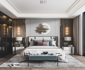 New Chinese Style Bedroom-ID:726060958