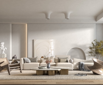 Wabi-sabi Style A Living Room-ID:300729042