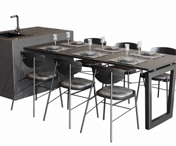 Modern Dining Table And Chairs-ID:336718082
