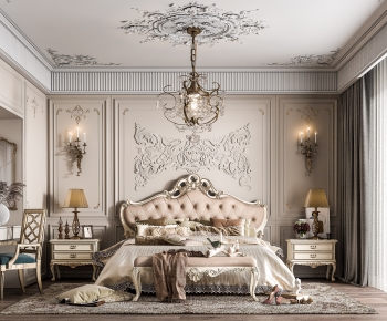 American Style French Style Bedroom-ID:558819067