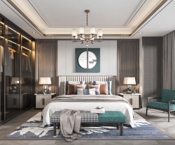 New Chinese Style Bedroom-ID:411892892