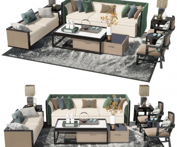 New Chinese Style Sofa Combination-ID:462296014