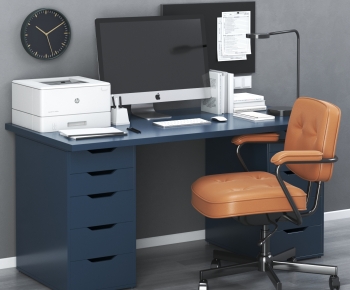 Modern Computer Desk And Chair-ID:504309898