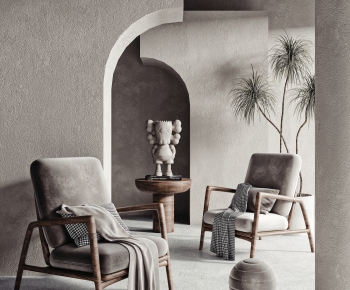 Wabi-sabi Style Lounge Chair-ID:284286989