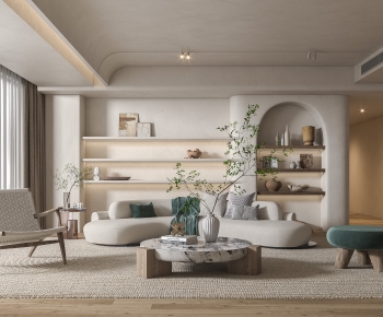 Wabi-sabi Style A Living Room-ID:909176111