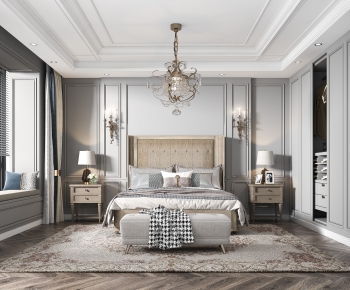 American Style French Style Bedroom-ID:466640951