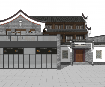 Chinese Style Building Appearance-ID:613085037