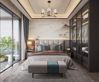 New Chinese Style Bedroom-ID:941776044