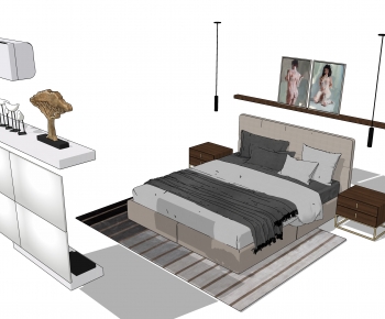 Modern Double Bed-ID:367403988