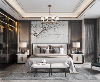 New Chinese Style Bedroom-ID:219301946