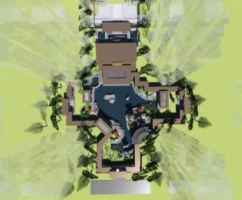 Chinese Style Architectural Bird's-eye View Planning-ID:436784031
