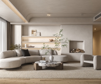 Wabi-sabi Style A Living Room-ID:688710279