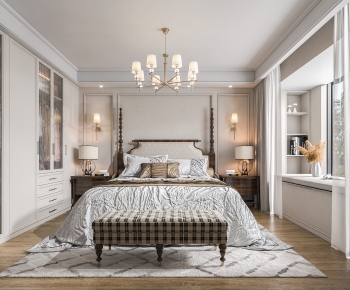 American Style French Style Bedroom-ID:874389892