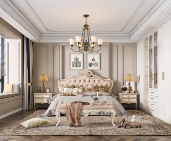 American Style French Style Bedroom-ID:463004113
