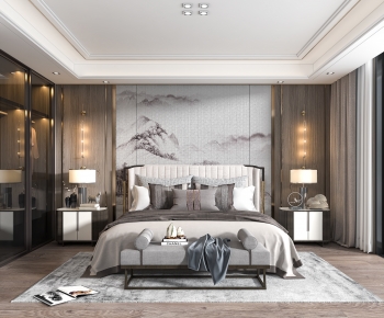 New Chinese Style Bedroom-ID:264238129