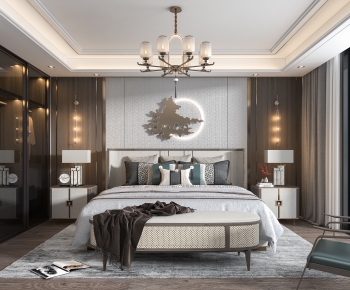 New Chinese Style Bedroom-ID:378277062