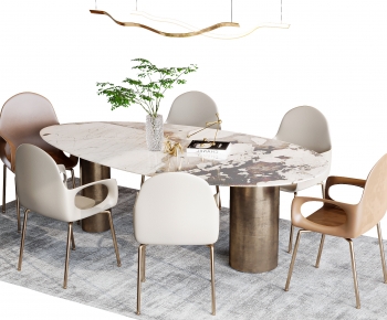 Modern Dining Table And Chairs-ID:558928973