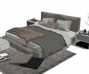 Modern Double Bed-ID:335983048