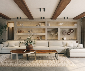 Wabi-sabi Style A Living Room-ID:455992947