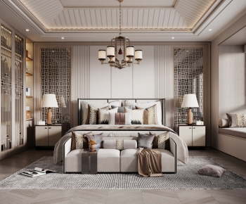 New Chinese Style Bedroom-ID:828428036