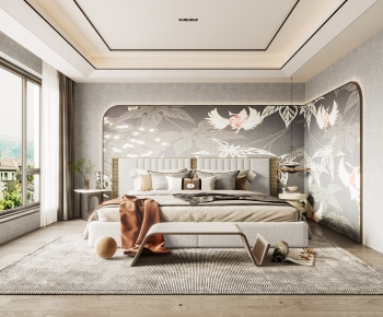 New Chinese Style Bedroom-ID:756125936